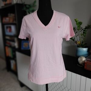 Nike Women's Pink V-Neck Top